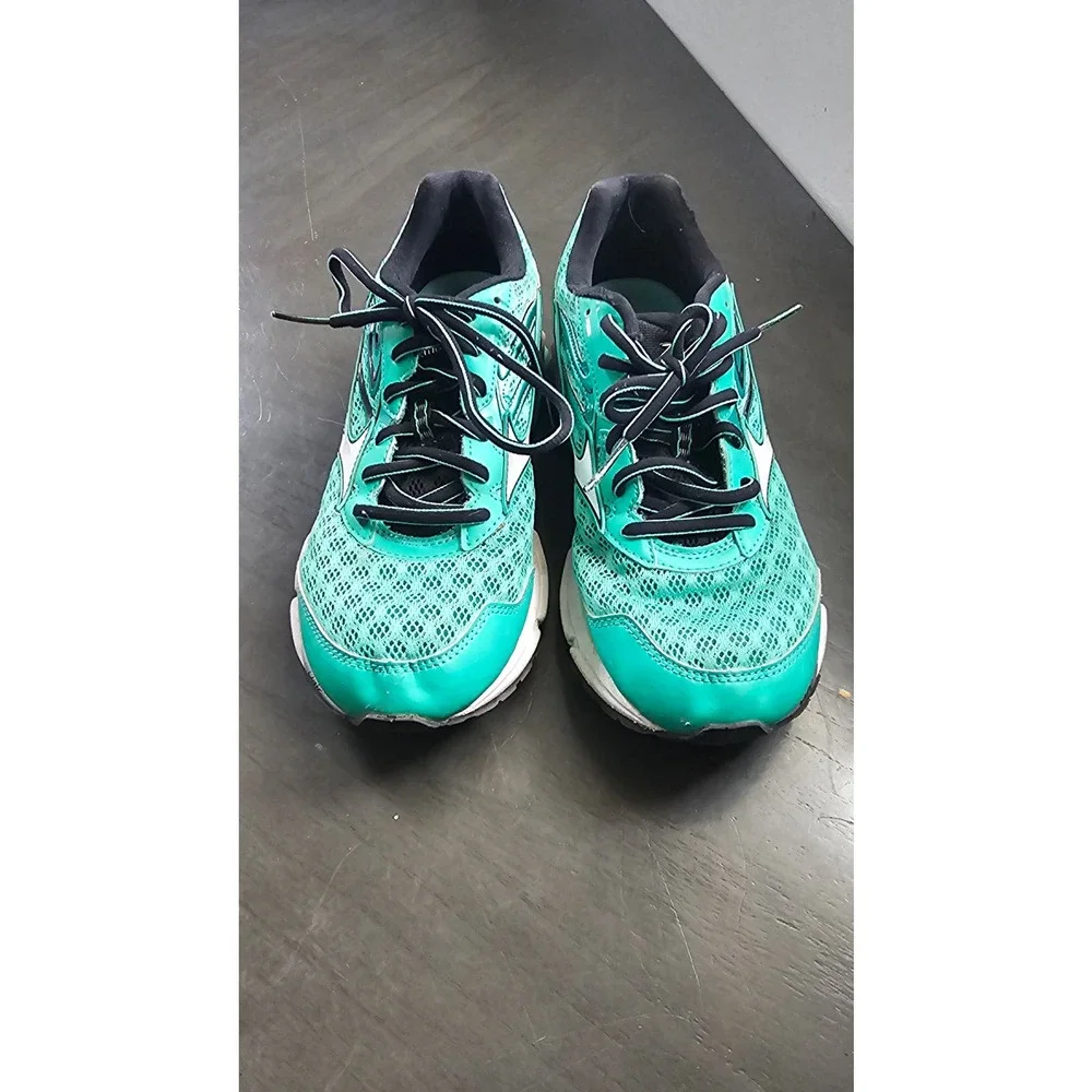 Mizuno Wave Inspire teal Blue‎ shoes size 9 - Picture 2 of 5